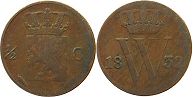 coin Netherlands 1/2 cent 1832