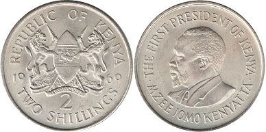 coin Kenya 2 shillings 1969