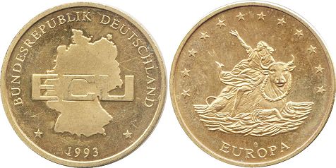 coin Germany 1 ecu 1993