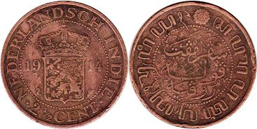 coin Netherlands East-Indies 2 1/2 cents 1914