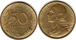 coin France 50 centimes 1963