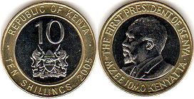 coin Kenya 10 shillings 2005