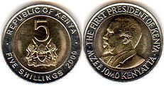 coin Kenya 5 shillings 2009
