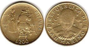 coin San Marino 200 lire 1997