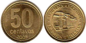 coin Argentina 50 centavos 2009