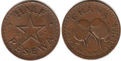 coin Ghana 1/2 half pesewa1967