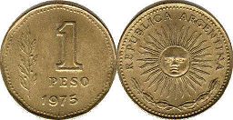 coin Argentina 1 peso 1975
