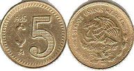 coin Mexico 5 pesos 1985