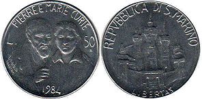 coin San Marino 50 lire 1984