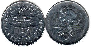 coin San Marino 50 lire 1978