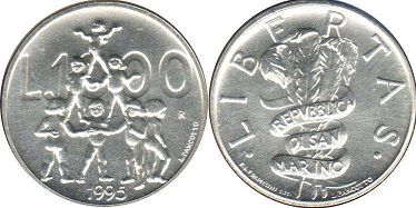 coin San Marino 1000 lire 1995