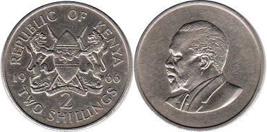 coin Kenya 2 shillings 1966