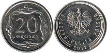 coin Poland 20 groszy 2017