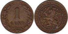coin Netherlands 1 cent 1883