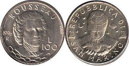 coin San Marino 100 lire 1996