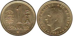 coin Spain 1 peseta 1980