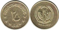 coin Afghanistan 25 pul 1973
