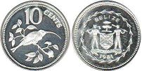 coin Belize 10 cents 1981