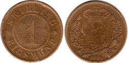 coin Denmark 1 skilling 1856