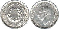 coin UK 3 pence 1938