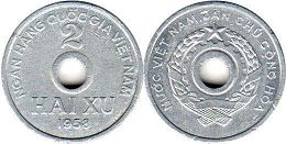 coin Viet Nam 2 xu 1958