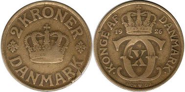 coin Denmark 2 krone 1926
