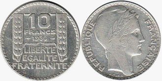 coin France 10 francs 1930