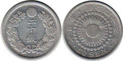 coin Japan 20 sen 1910