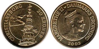 coin Denmark 20 krone 2003