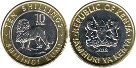 coin Kenya 10 shillings 2018