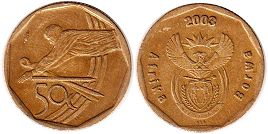 coin South Africa 20 cents 2003 Cricket