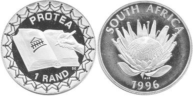 coin South Africa 1 rand 1996