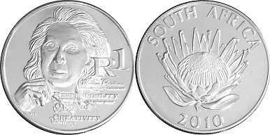 coin South Africa 1 rand 2010