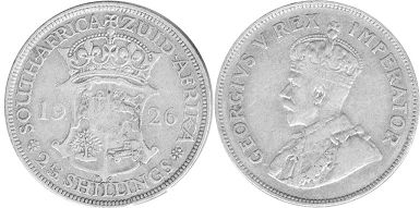 old coin South Africa 2,5 shillings 1926