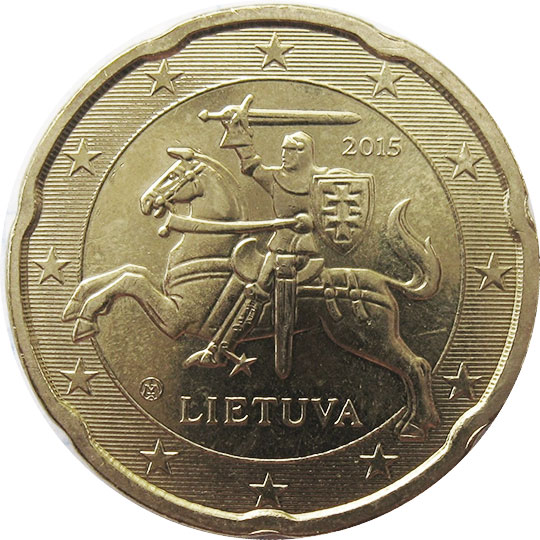 coin 20 euro cent lithuania