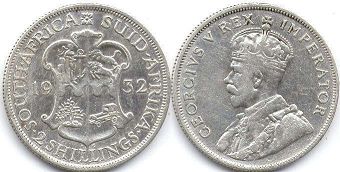 old coin South Africa 2 shillings 1932