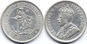 old coin South Africa 1 shilling 1923