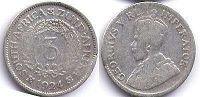 old coin South Africa 3 pence 1924