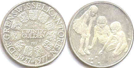 coin Netherlands 20 gulden 1977