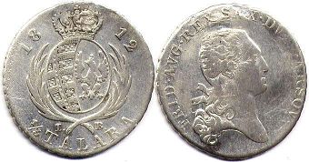 coin Poland 1/3 taler 1812