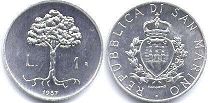 coin San Marino 1 lira 1987