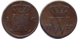 coin Netherlands 1 cent 1822