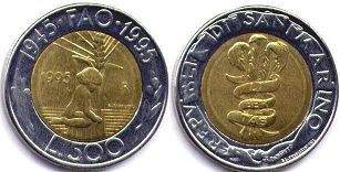 coin San Marino 500 lire 1995