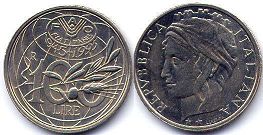 coin Italy 100 lire 1995