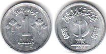 coin Pakistan 1 paisa 1976