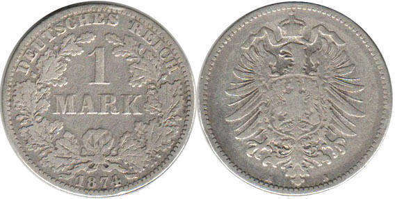 German 1 Mark 1873-1887