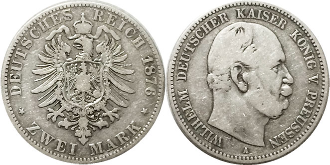 Germany and Prussia 2 Mark 1876-1884