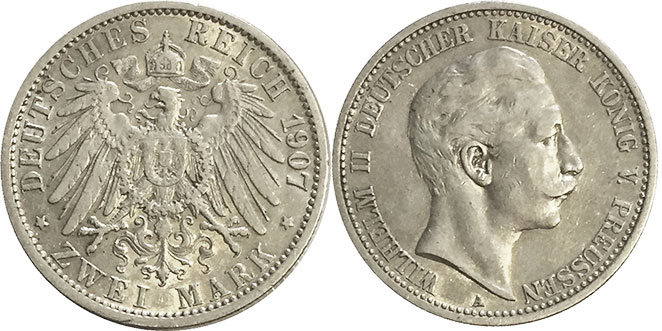 German and Prussia 2 Mark 1891-1912