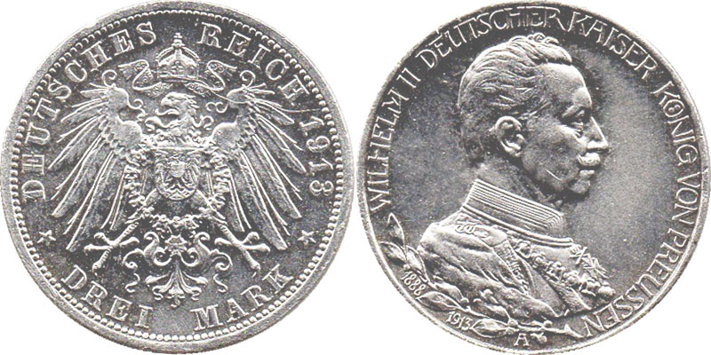 German 3 Mark 1913