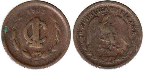Mexican coin 1 centavo 1900